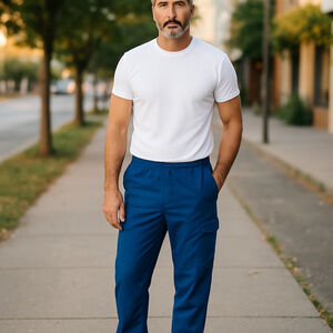 Men's RBX cargo fleece Activewear Pants Size S Blue